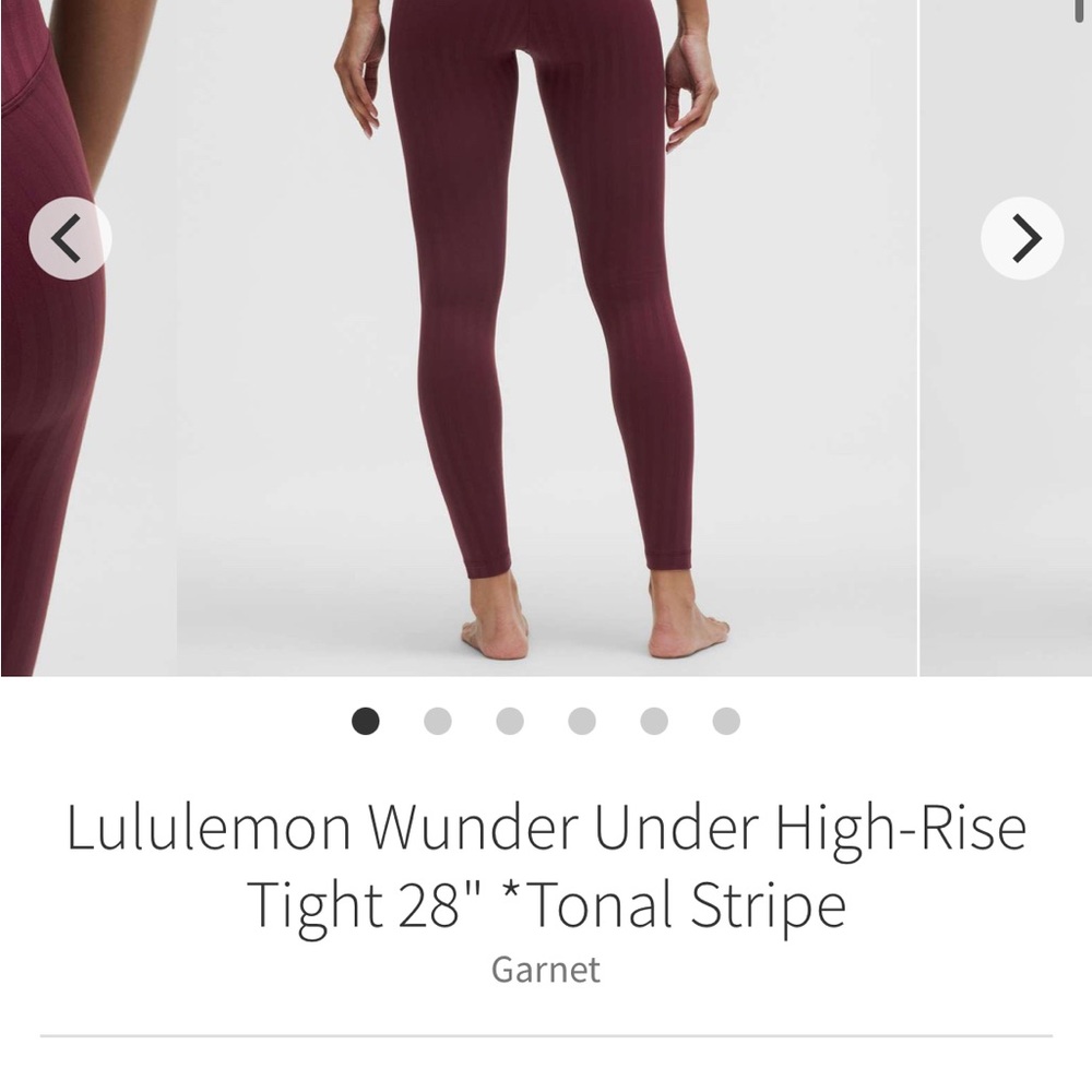 lululemon athletica Wunder Under High-Rise Tight 28" in Garnet